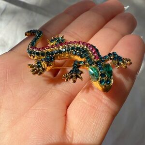 Multicolour Colorful Lizard Brooch